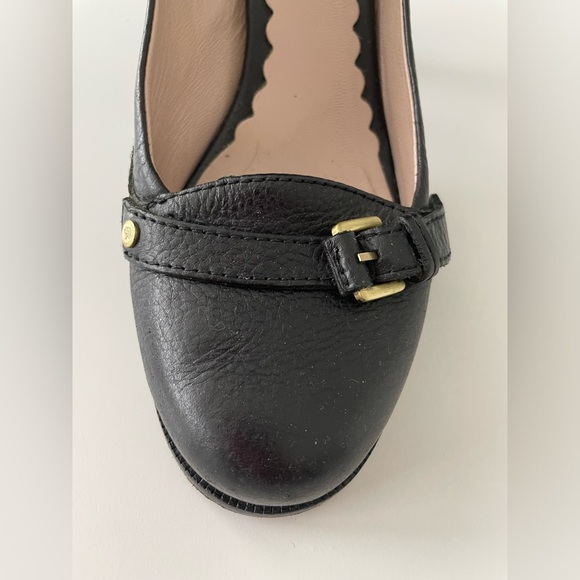 BURBERRY BLACK LEATHER HIGH HEELS EU38 US8 - Picture 2 of 16